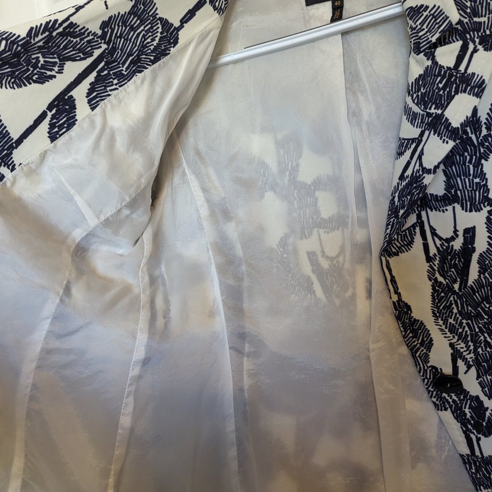 ESCADA | Navy & Ivory Single Button Blazer | EUC | EU 40 | US 10 - Picture 6 of 11